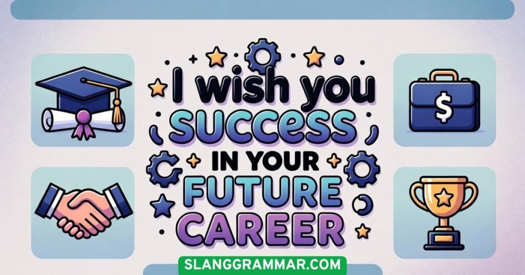 I wish you success in your future career