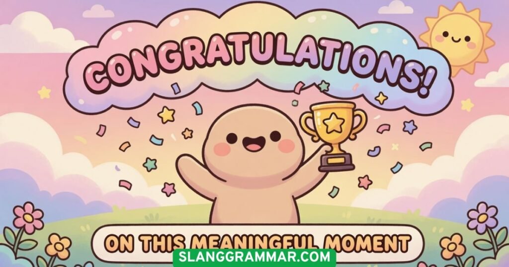 Congratulations on This Meaningful Moment