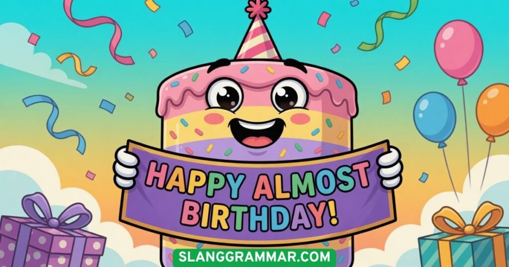 Happy Almost Birthday