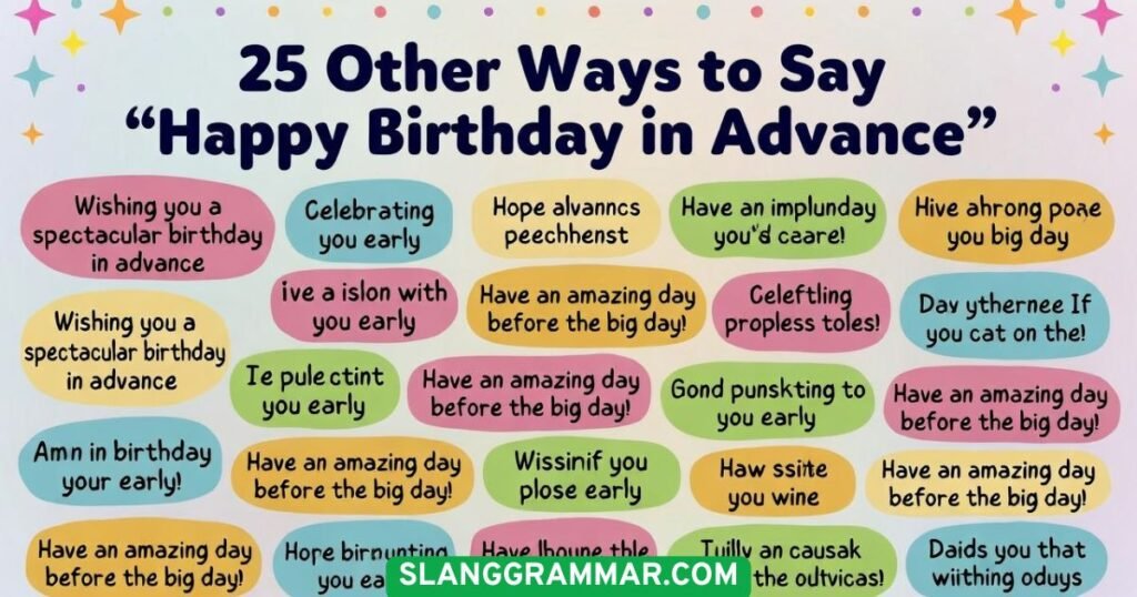 Happy Birthday in Advance