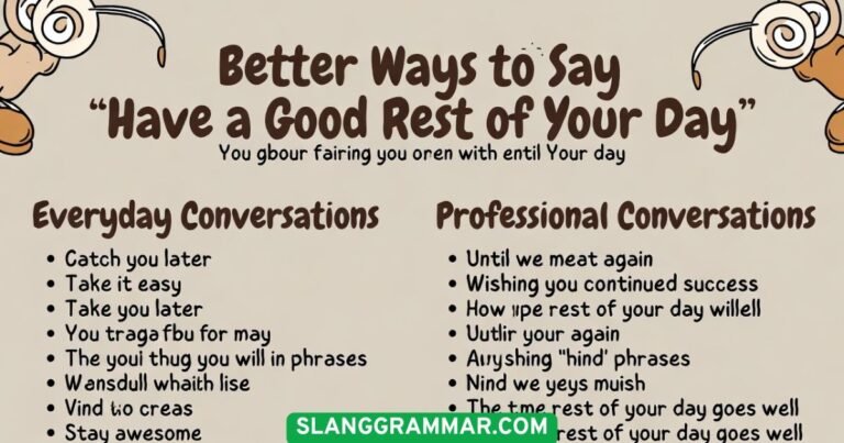 have a good rest of your day
