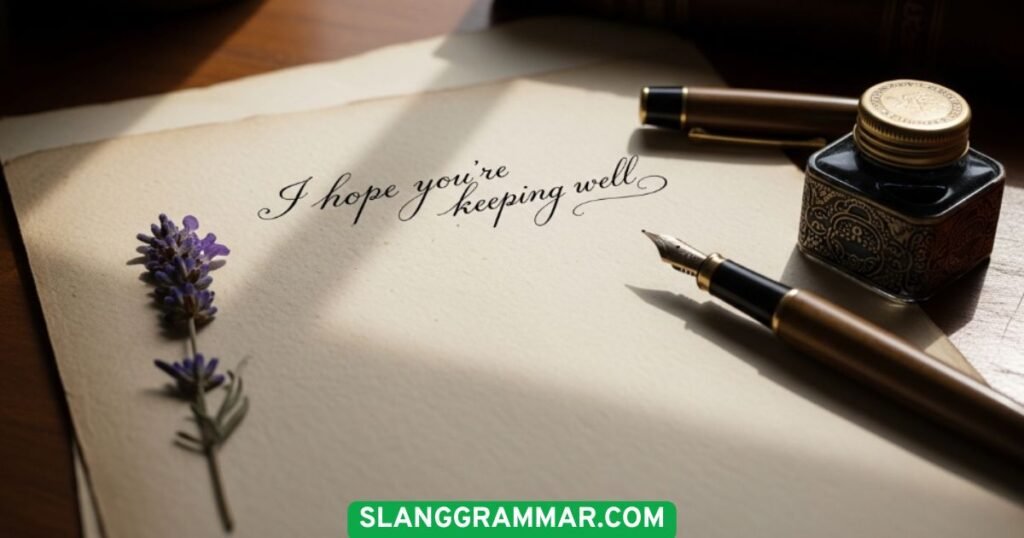I hope you’re keeping well