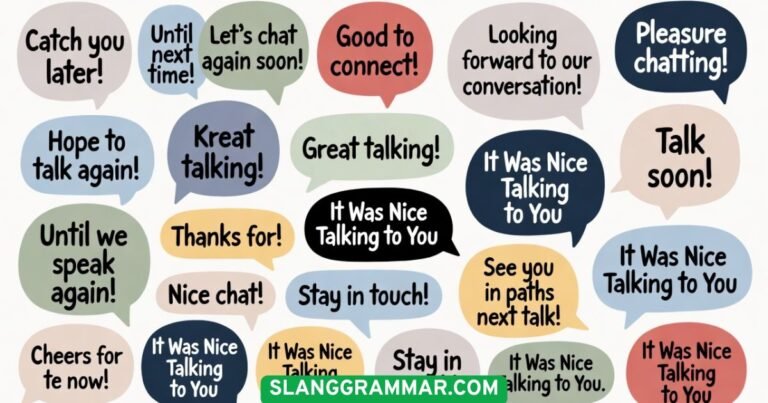 It Was Nice Talking to You