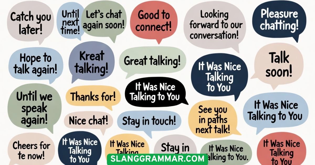 It Was Nice Talking to You