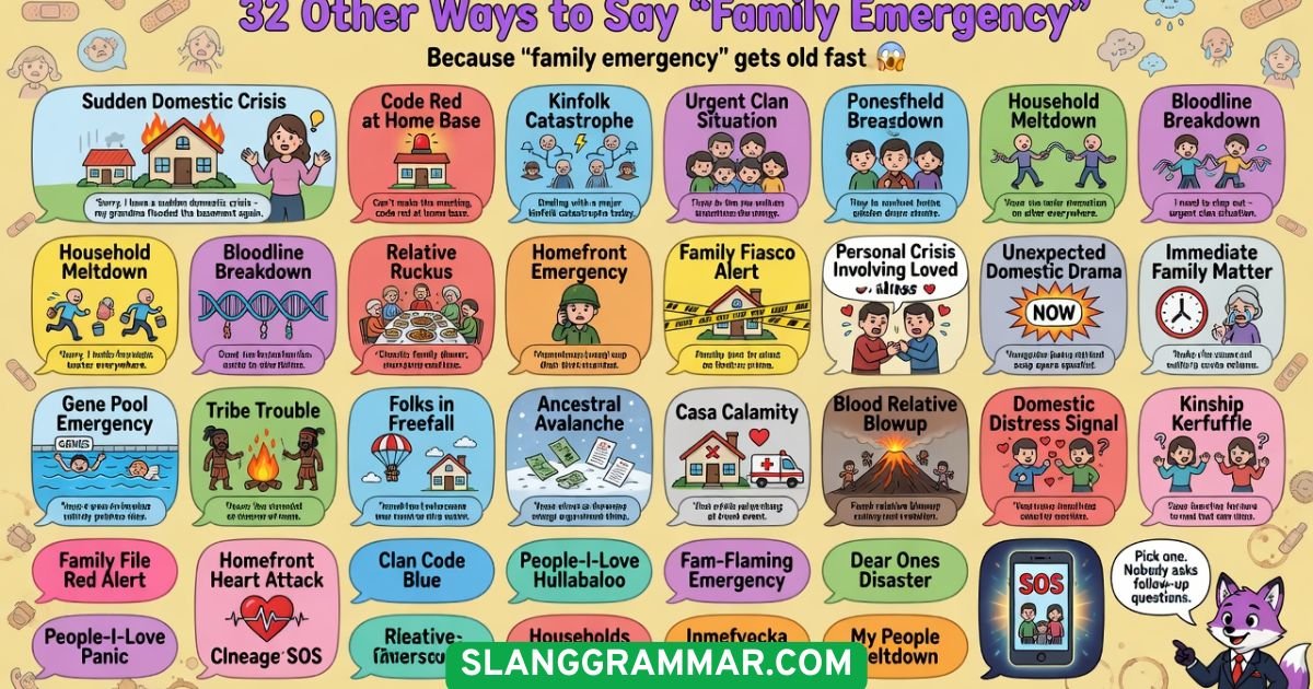 Other Ways to Say “Family Emergency”