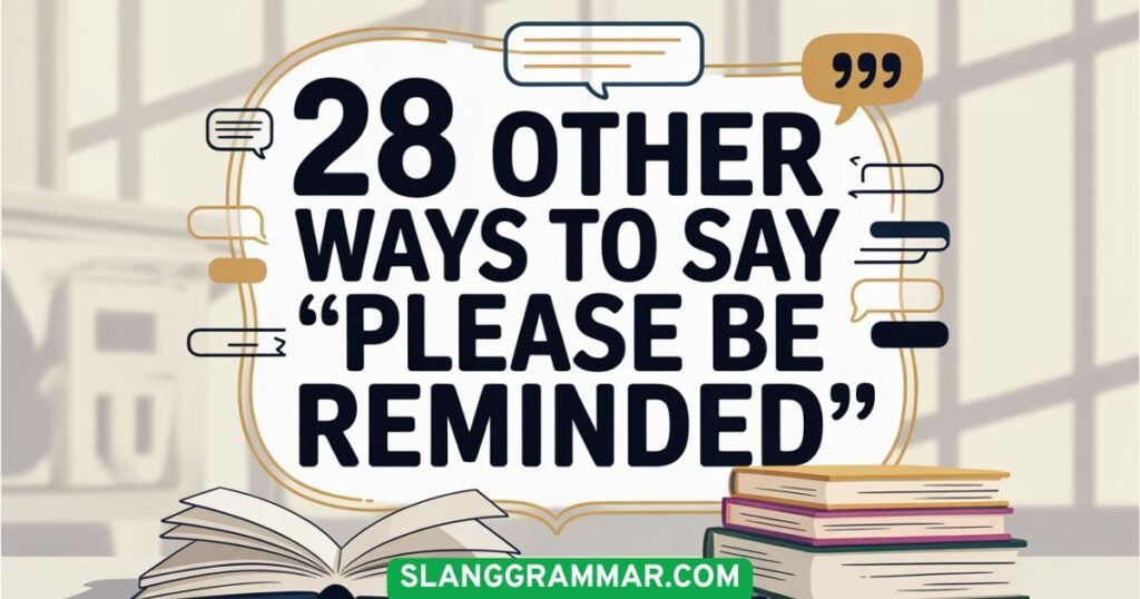 please be reminded