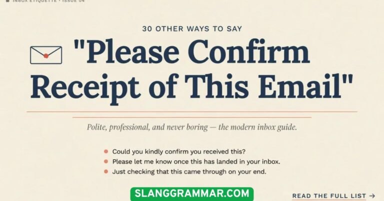 Please Confirm Receipt of This Email