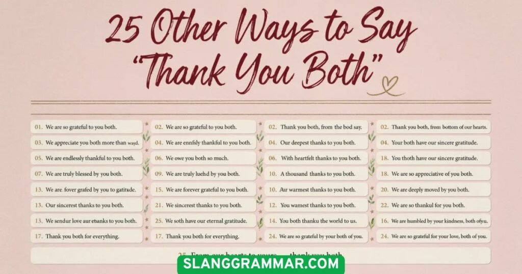 Thank You Both