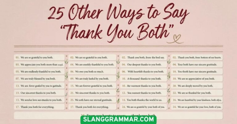 Thank You Both