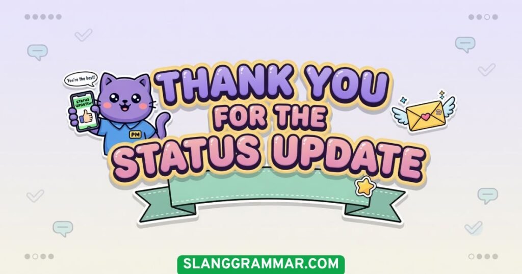 Thank You for the Status Update