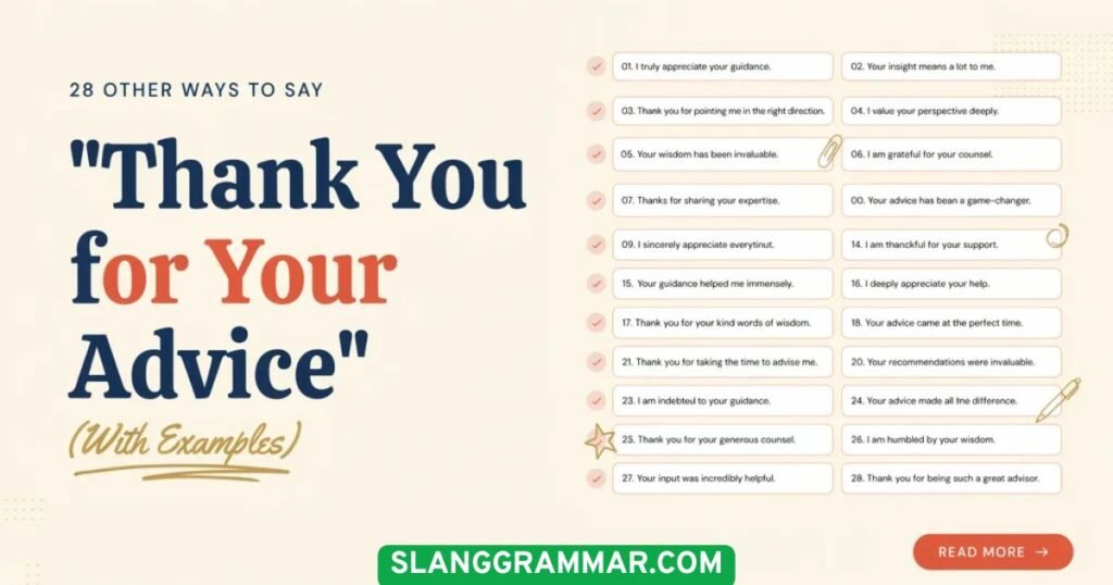 thank you for your advice