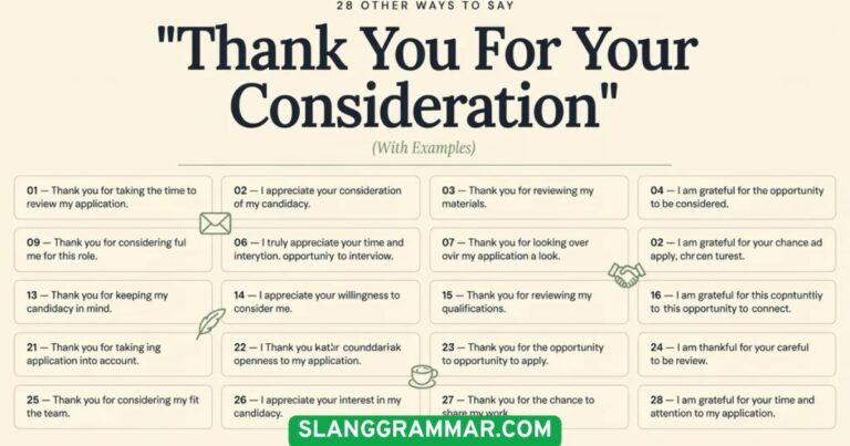 thank you for your consideration