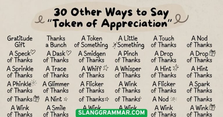 Token of Appreciation