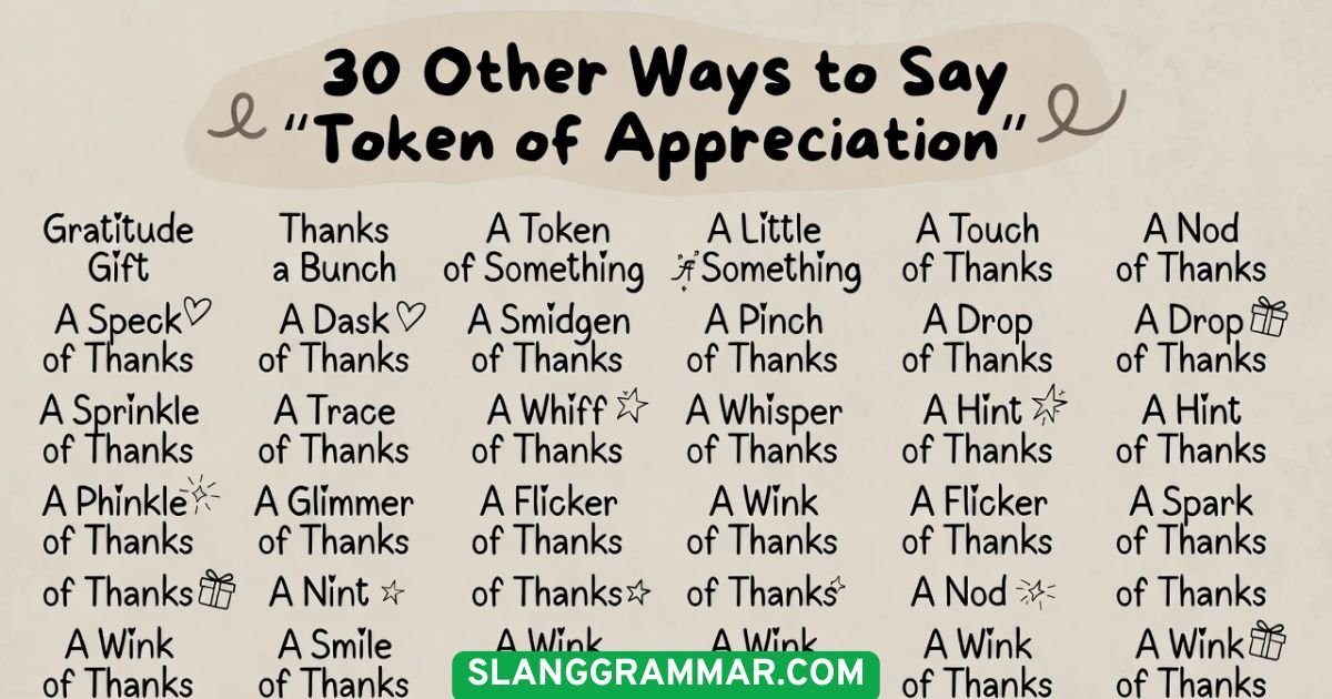 Token of Appreciation