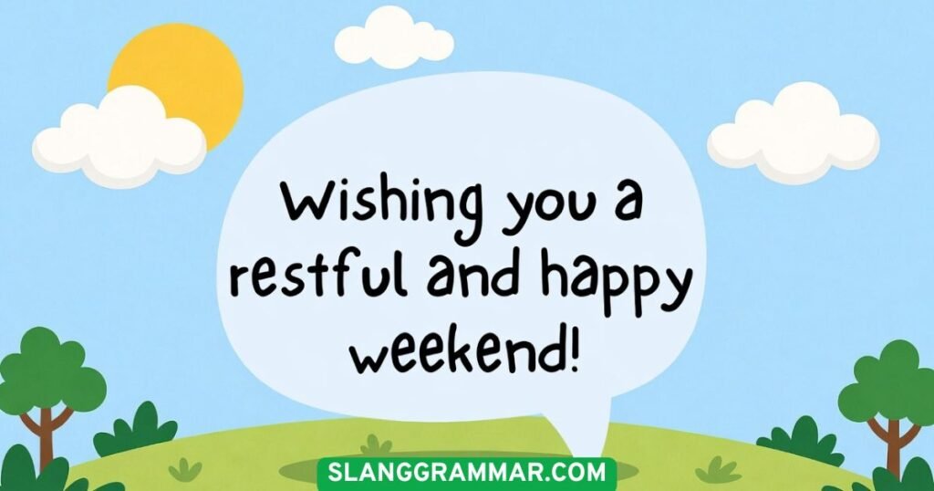 Wishing you a restful and happy weekend!