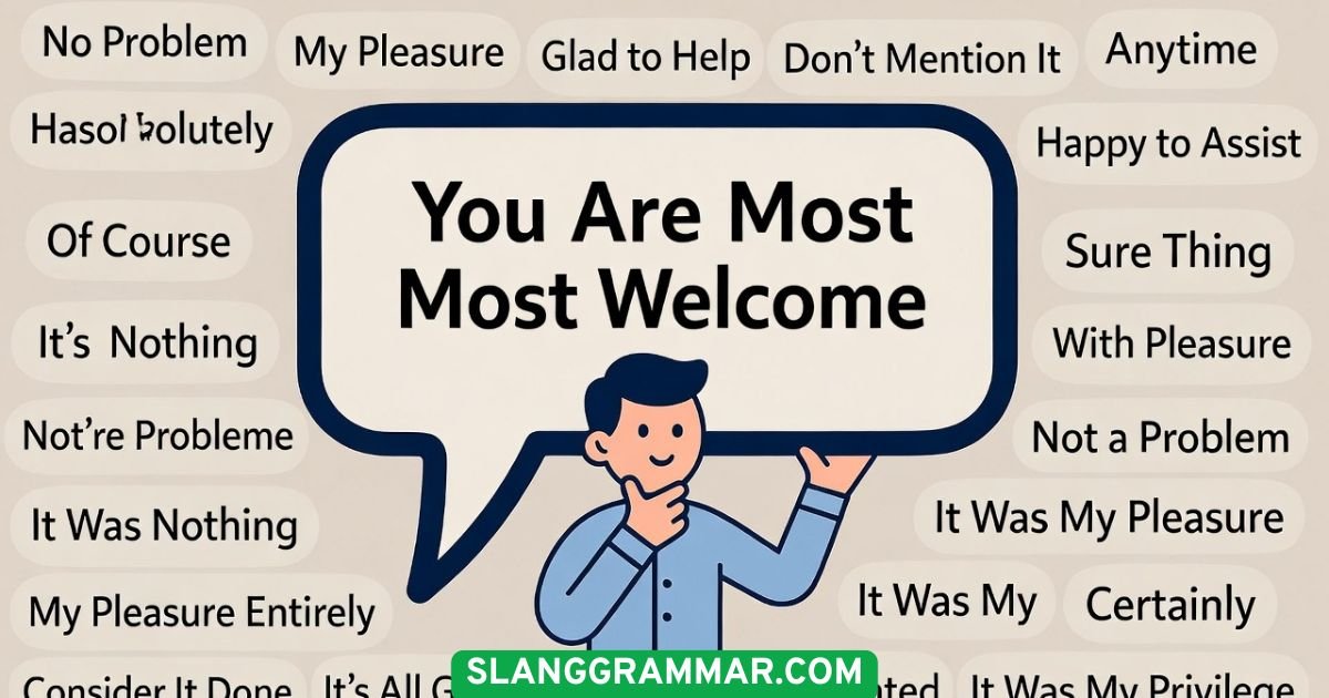 You Are Most Welcome