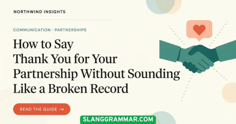 Thank you for your partnership